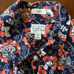 J.Crew Short Sleeve 100% Cotton Floral Shirt